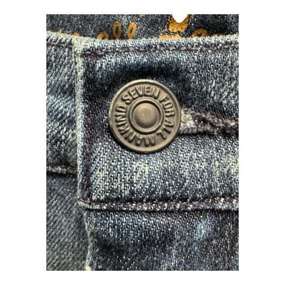 7 For All Mankind Women's 30 High Waist Vintage Bootcut Jeans Dark Wash Casual - Picture 4 of 12